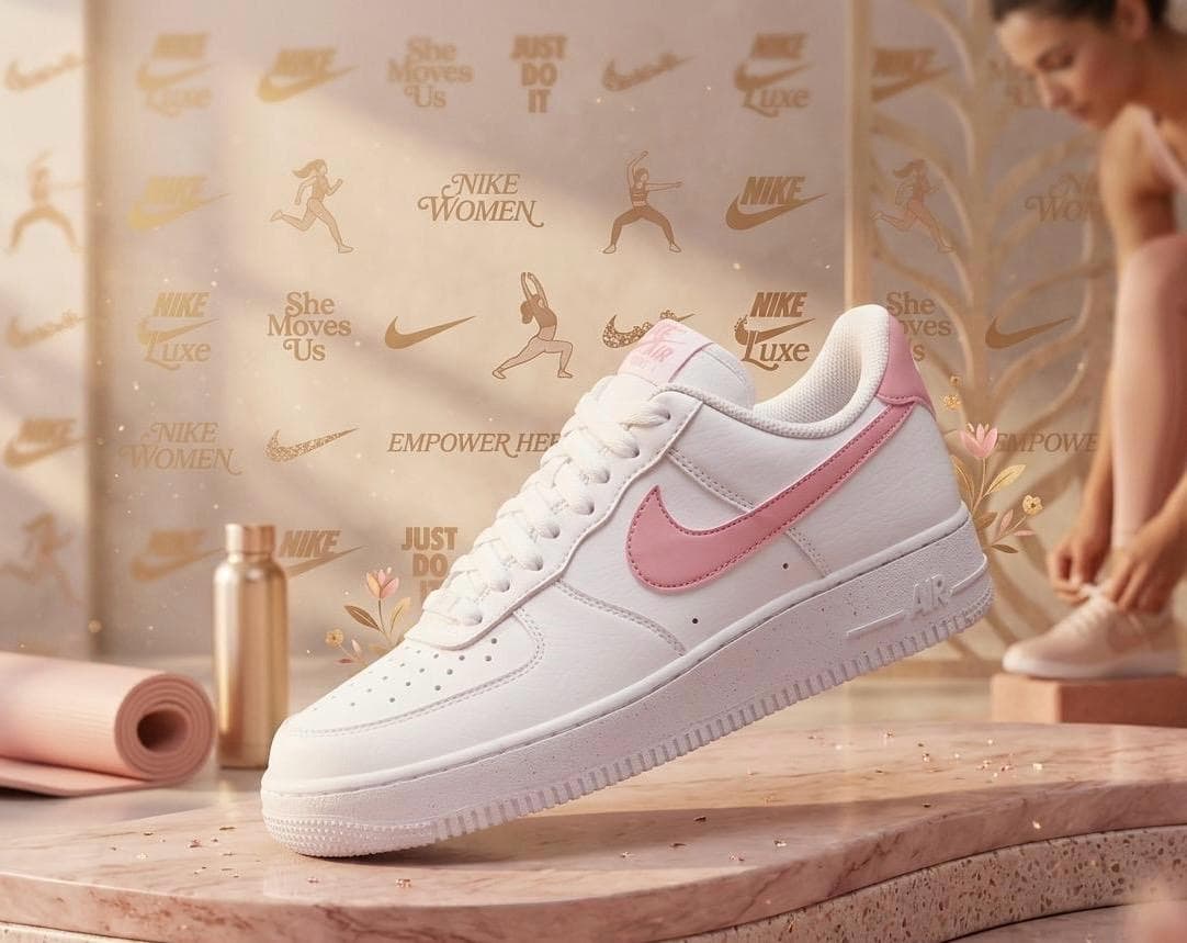 Nike Air Force 1 '07 para mujer blanco y rosa